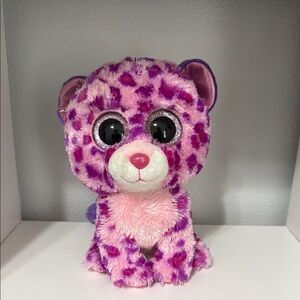 TY Glamour Pink & Purple Leopard Beanie Boo
